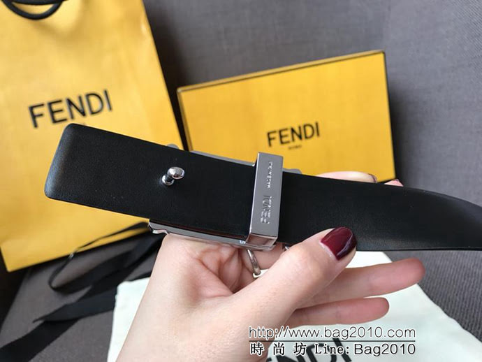 FENDI芬迪 實物拍攝 最新爆款 柔軟小牛皮皮帶 雙F標誌 BAGUETTE系列 時尚百搭款女款皮帶  xfp1303